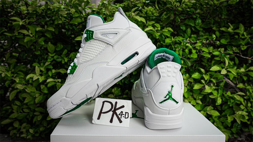 PK GOD Jordan 4 Retro Metallic Green RETAIL MATERIALS READY TO SHIP